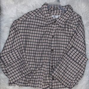 Hollister cropped flannel size M